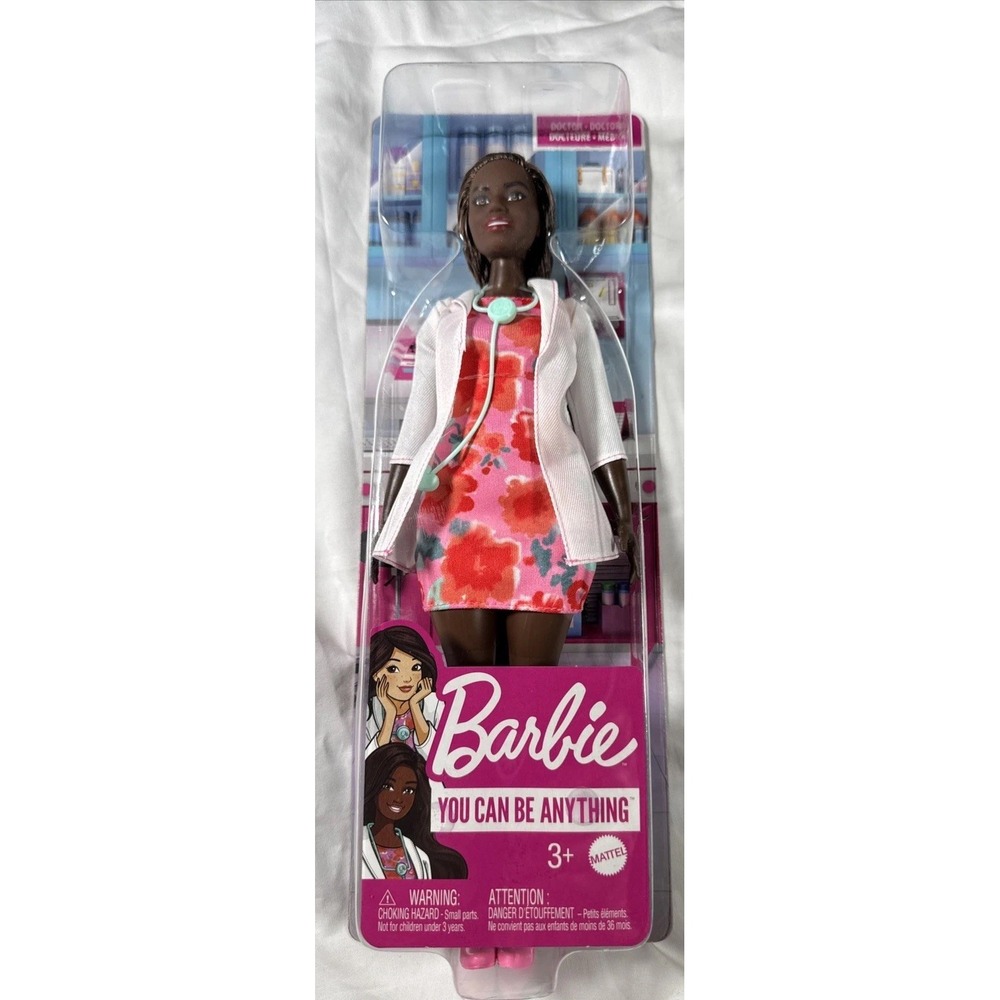 Barbie Doctor Doll 12" You Can Anything Curvy Doctor African-American Doll Toy